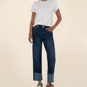 Kut From The Kloth Fay High Rise Straight Leg Jeans Dark wash Size 16